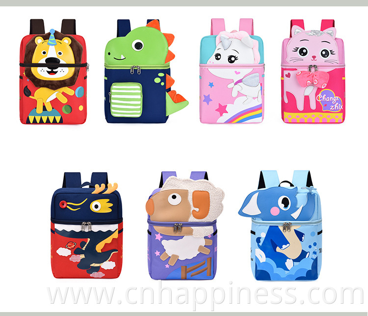 Kindergarten Schoolbag Children's Anti-lost Cartoon Creative DIY Stereo School Backpack Boy Girl 3D Cartoon Baby Backpack Cute